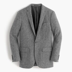 J. Crew Ludlow Blazer in Grey Herringbone English Tweed